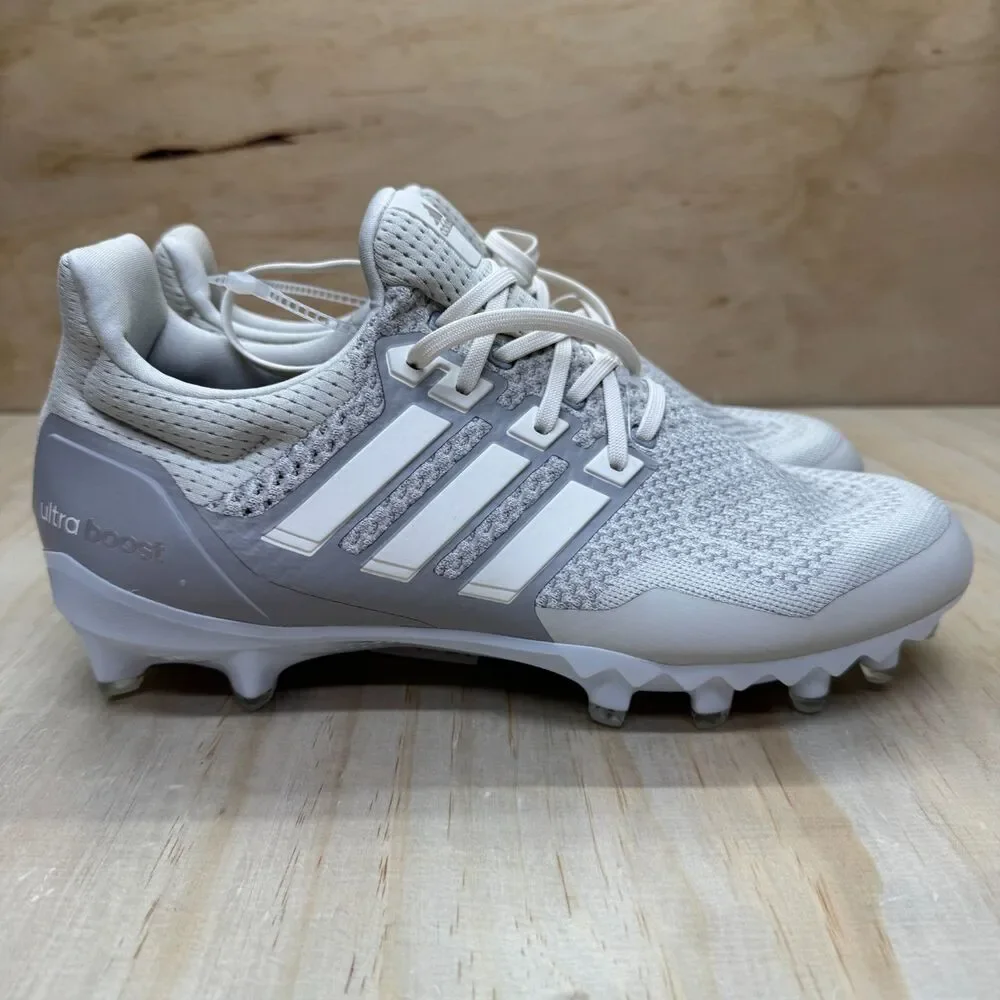 NEW Adidas Ultraboost Ultra Boost Football Cleats JP7409 Mens Sz 11.5 Grey/White